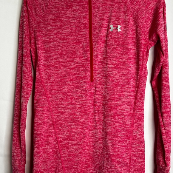 Under Armour heatgear 1/2 zip pink and white xsmall - Picture 3 of 8